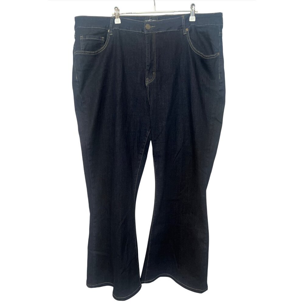Fashion‎ Nova Womens Jeans Plus Size 22 Dark Wash Stretchy Denim Flared